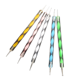 Pincel Dotting Punta doble deco uñas x 5 PARIS NIGHT